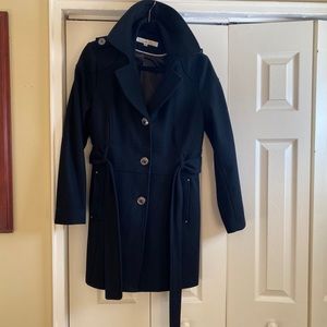 Kenneth Cole Belted Wool Coat